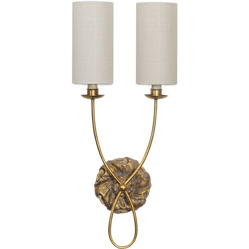 Domonique Double Wall Sconce, Antique Gold | One Kings Lane