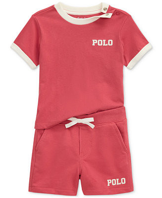Baby Boys Jersey Tee & French Terry Short Set | Macy's
