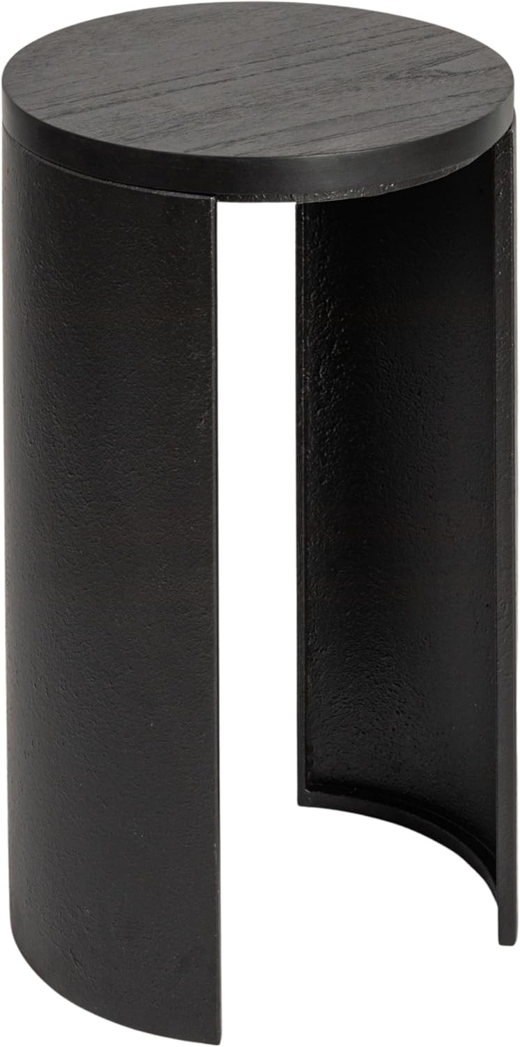 Creative Co-Op, Mesa auxiliar redonda de metal elegante negro | Amazon (US)