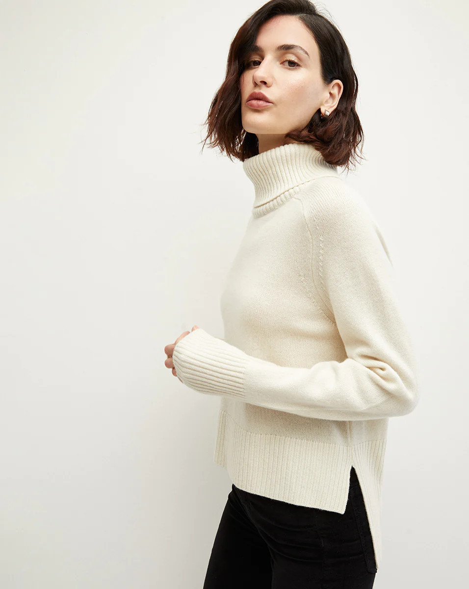 Veronica Beard Lerato Cashmere Sweater Ivory | Veronica Beard