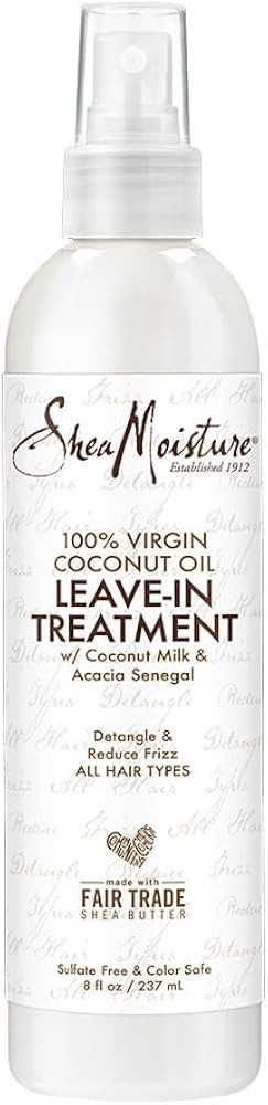 SheaMoisture 100% Virgin Coconut Oil Leave-in Conditioner Treatment for All Hair Types 100% Extra... | Amazon (US)