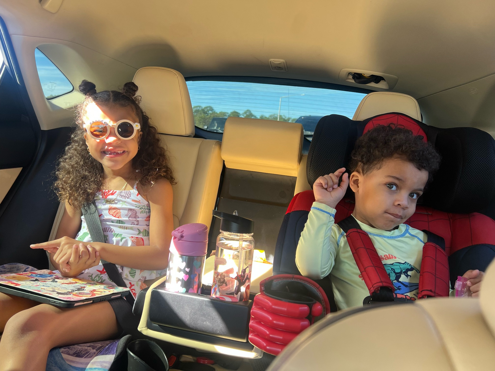 Meilani in her personalized #sunglasses! And B3 LOVES his #spiderman car seat.

#sunnies #spidey #gifts #giftsforkids

#LTKKids #LTKSwim #LTKGiftGuide