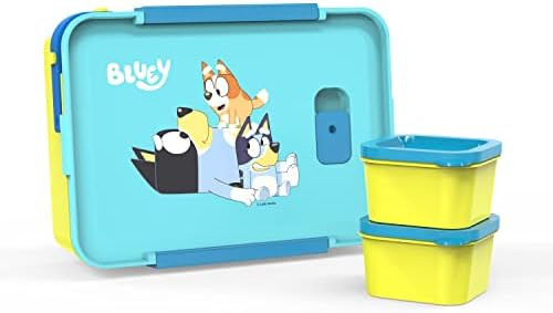 Zak Designs Bluey Reusable Plastic Bento Box with Leak-Proof Seal, Carrying Handle, Microwave Ste... | Amazon (US)