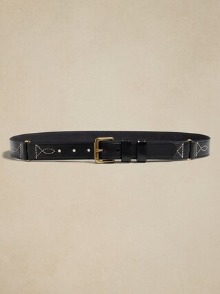 Mesa Embroidered Leather Belt | Banana Republic (CA)