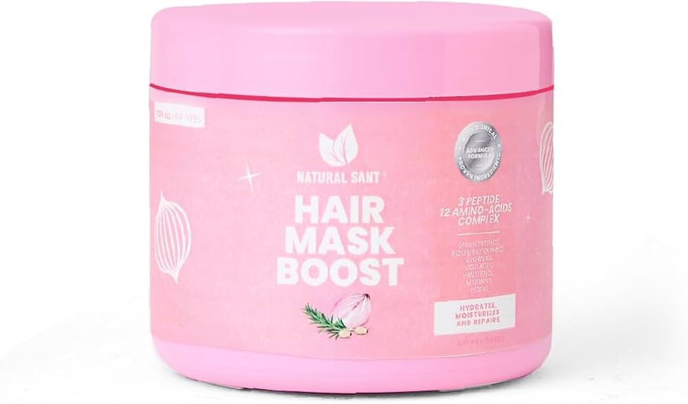 Natural sant Hair Mask with Onion, Rosemary and Argan Oil plus Collagen, 3 Peptides and 11 Amino ... | Amazon (US)