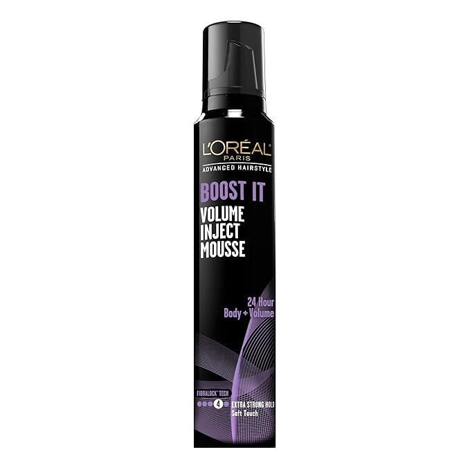 L'Oreal Paris Hair Care Advanced Hairstyle Boost It Volume Inject Mousse, 8.3 Ounce | Amazon (US)