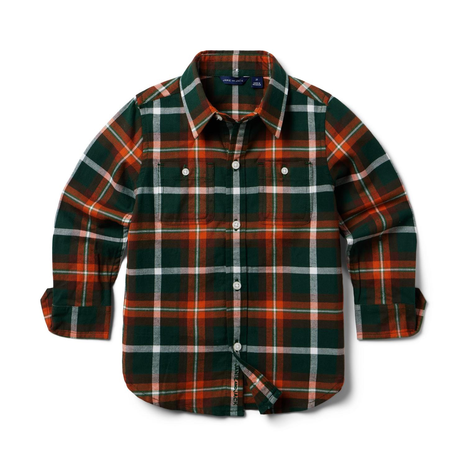 Plaid Brushed Twill Shirt | Janie and Jack