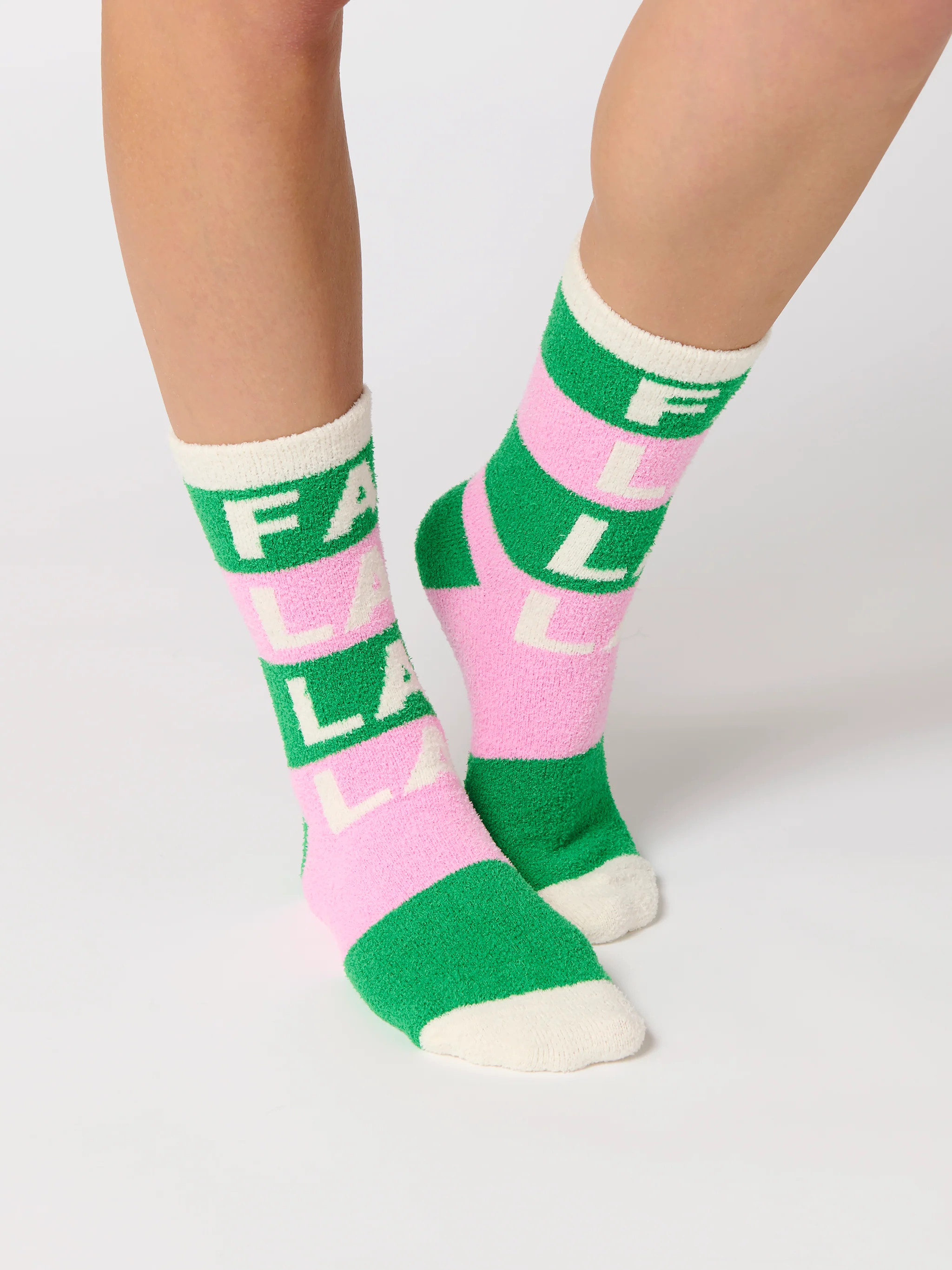 Shiraleah "Fa La La" Socks, Green | Shiraleah