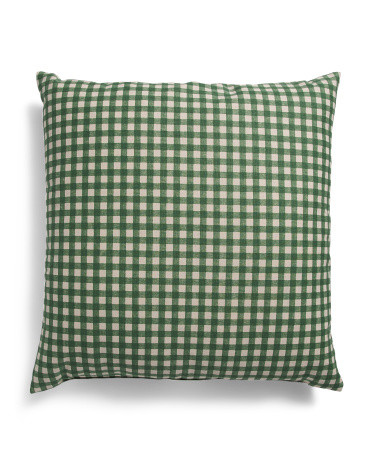 22x22 Country Gingham Oversized Pillow | Cotton | Marshalls