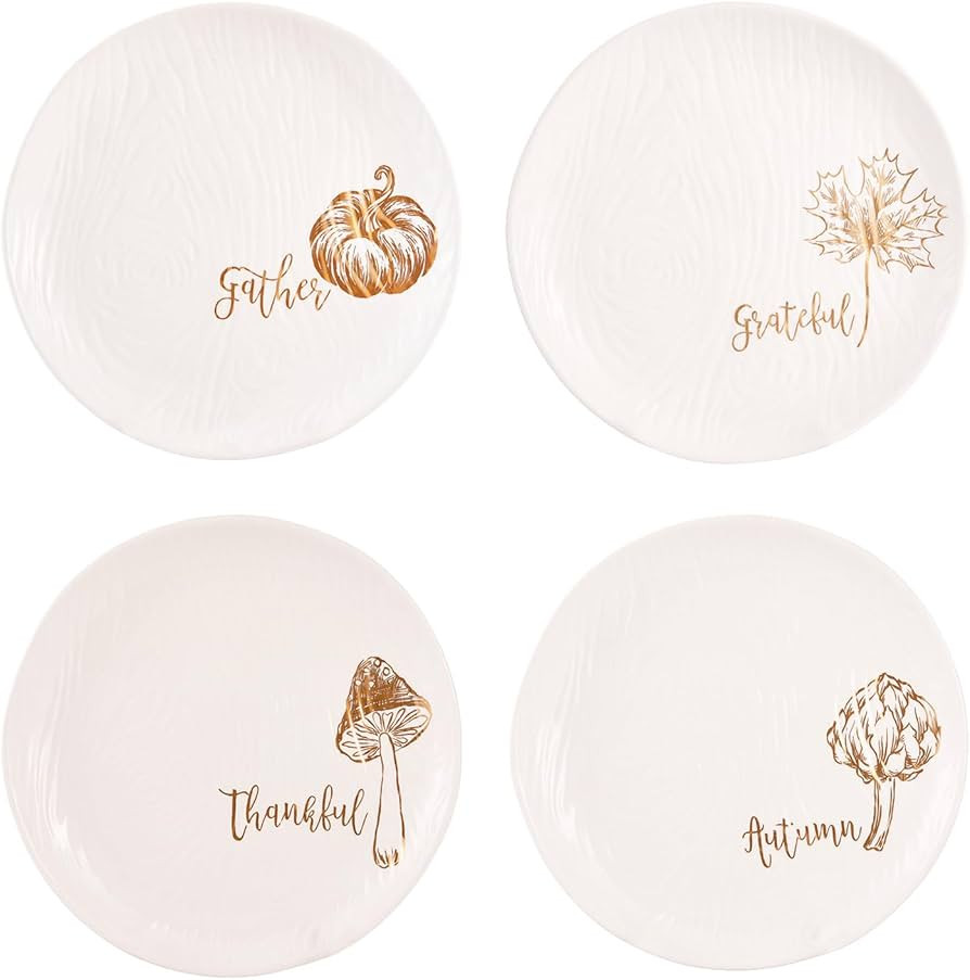 Bico Golden Harvest Salad Plates, 9 inch, Set of 4, for Salad, Appetizer, Microwave & Dishwasher ... | Amazon (US)