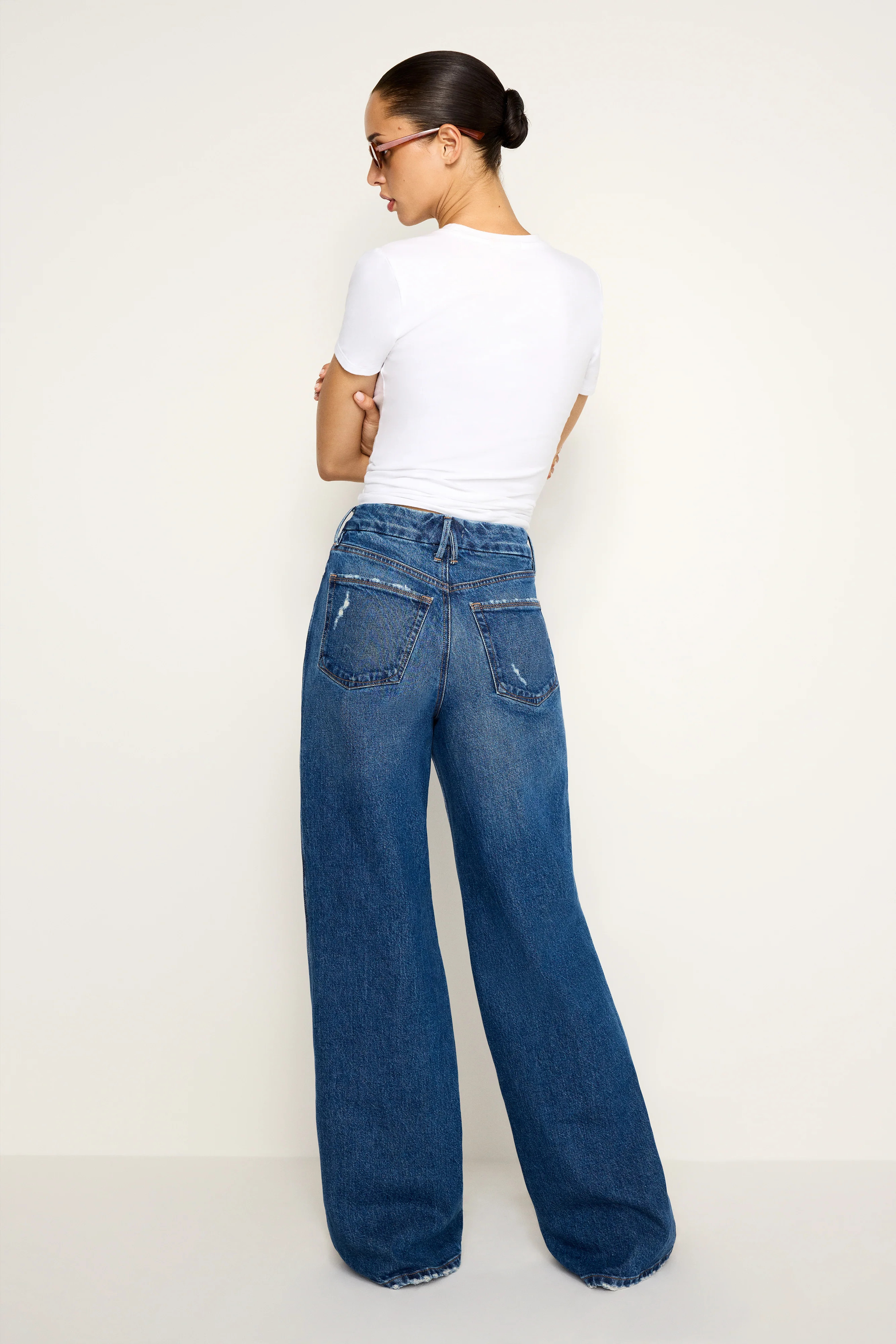 GOOD SKATE WIDE LEG JEANS | INDIGO713 - GOOD AMERICAN | Good American