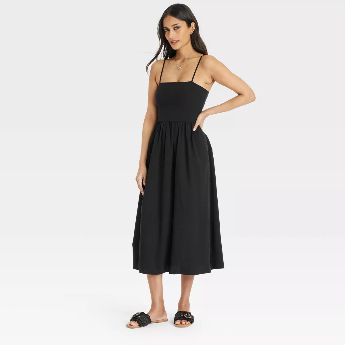 Women's Corset Midi A-Line Dress - Universal Thread™ | Target
