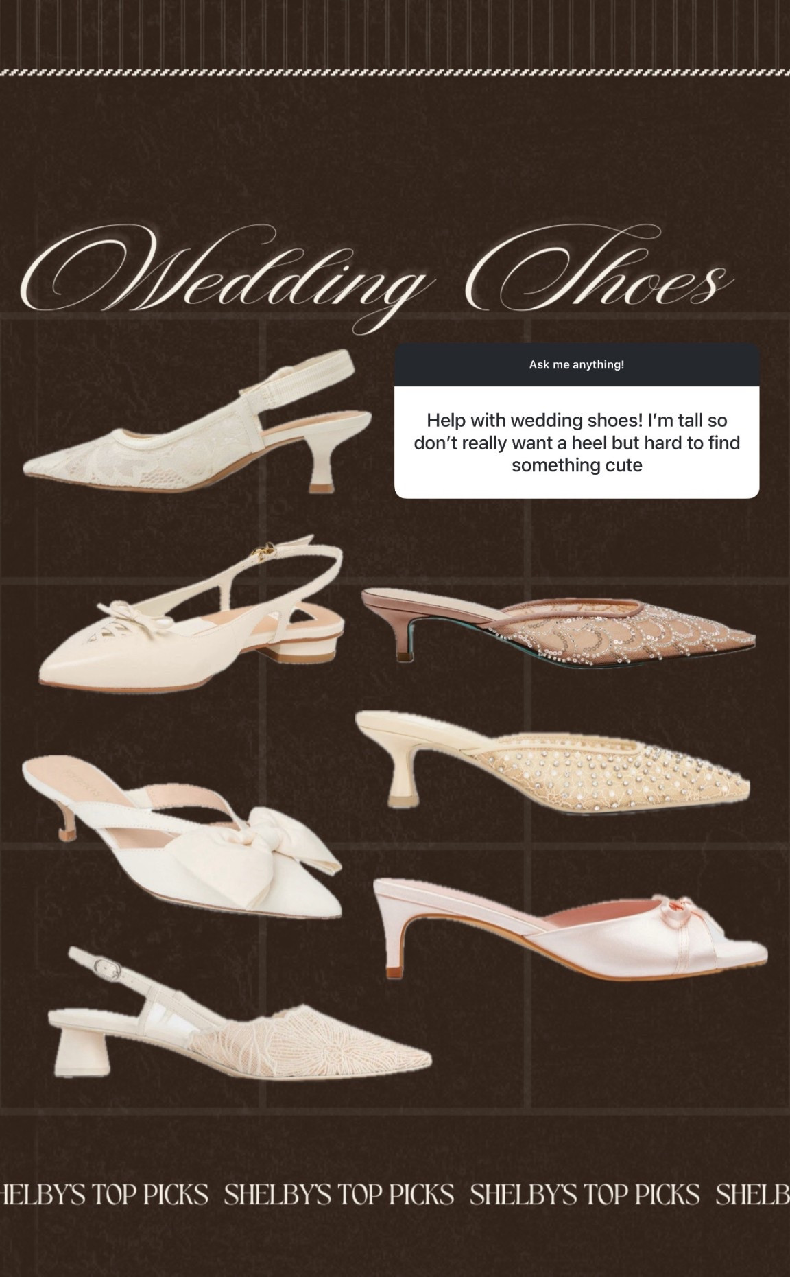 Kitten heel wedding shoes! 🤍✨