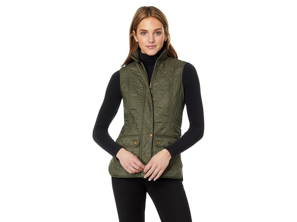 Barbour Barbour Wray Gilet Women's Vest Olive : 12, Polyamide/Polyester | Zappos