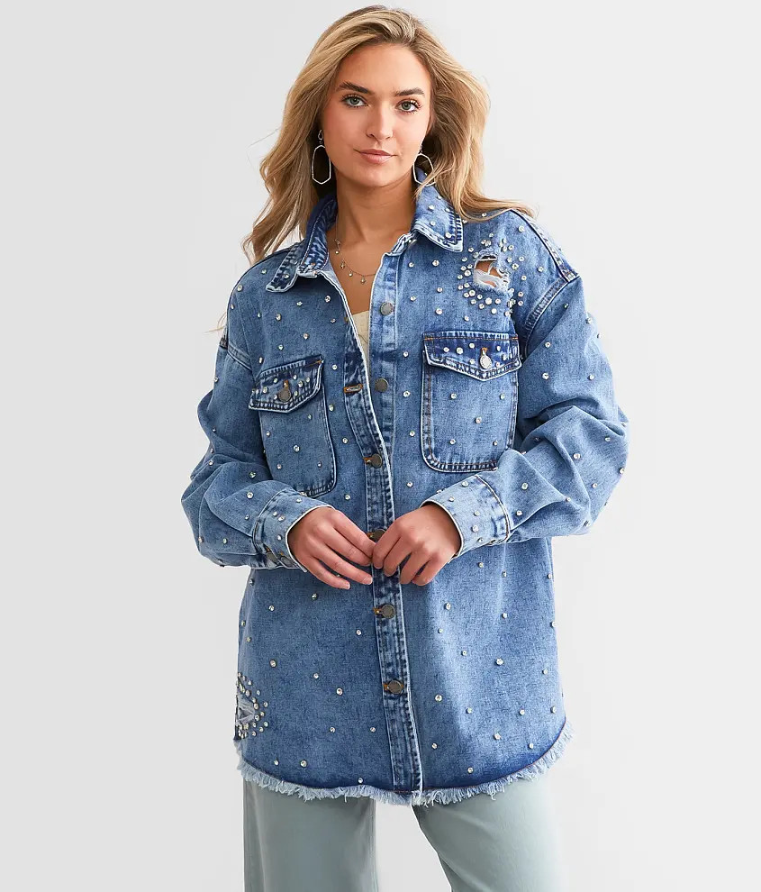 Rhinestone Denim Jacket | Buckle