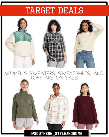 Women’s Tops, Sweaters, and Sweatshirts are marked down at Target! 

#LTKSeasonal #LTKsalealert #LTKunder50