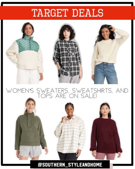 Women’s Tops, Sweaters, and Sweatshirts are marked down at Target! 

#LTKSeasonal #LTKsalealert #LTKunder50