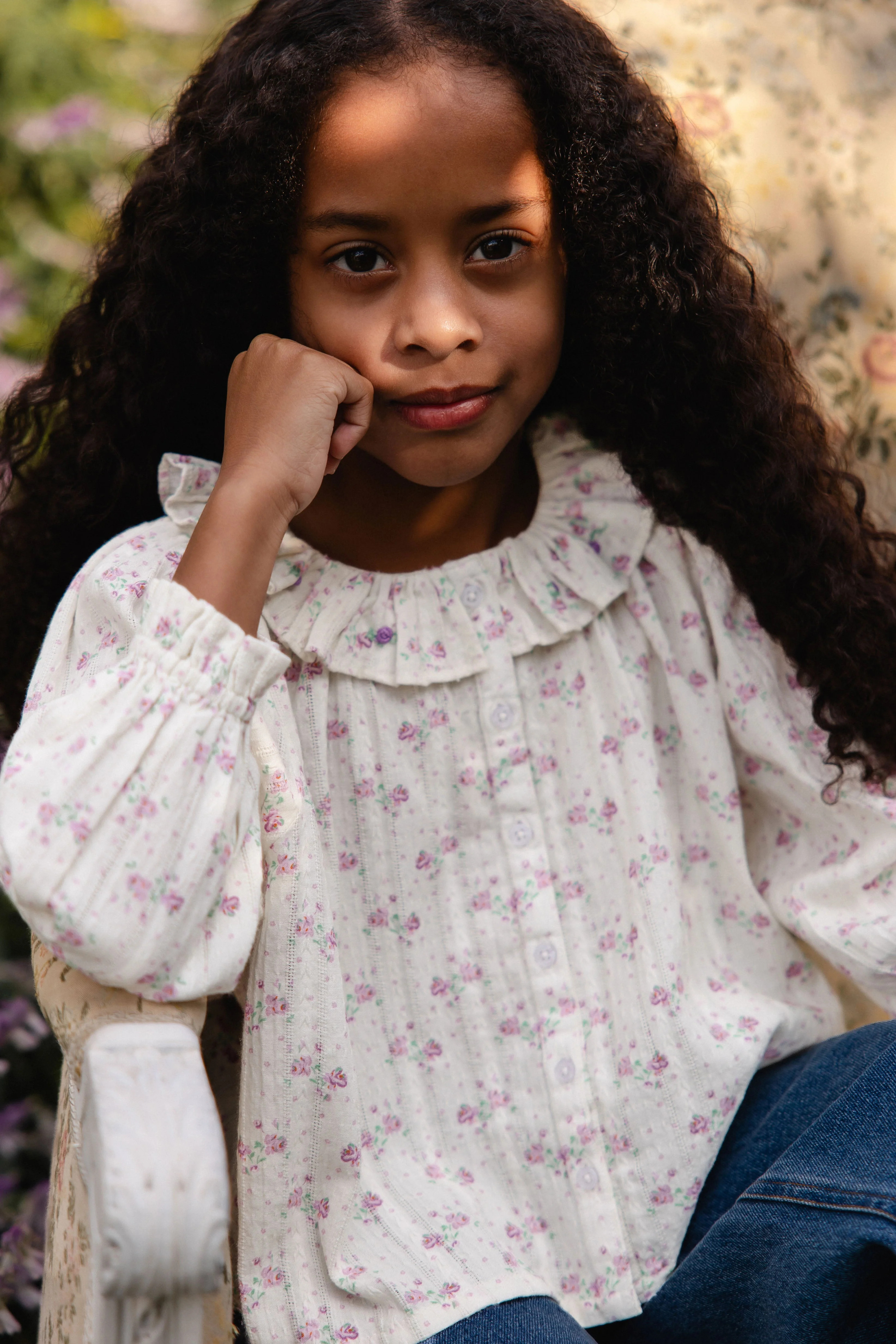 Organic Cotton Beatrice Top - Molly Lilac | Jamie Kay