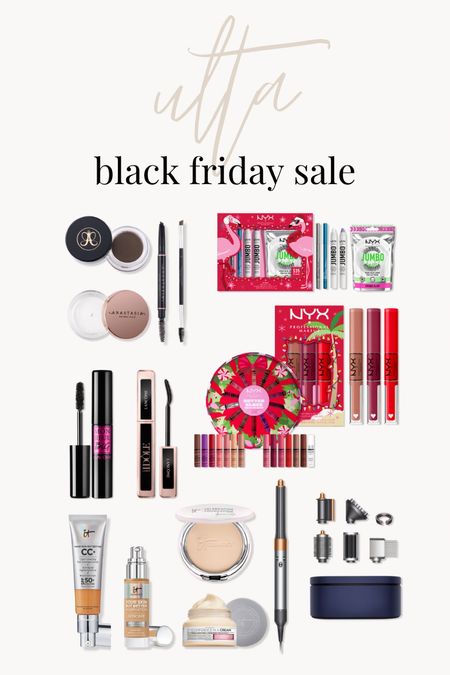 Ulta Black Friday Sale!! 
- $100 off Dyson air wrap
- 30% off Anastasia Beverly Hills
- 40% off Lancôme
- 50% off NYX
- 30% off it cosmetics

#LTKsalealert #LTKCyberWeek #LTKbeauty