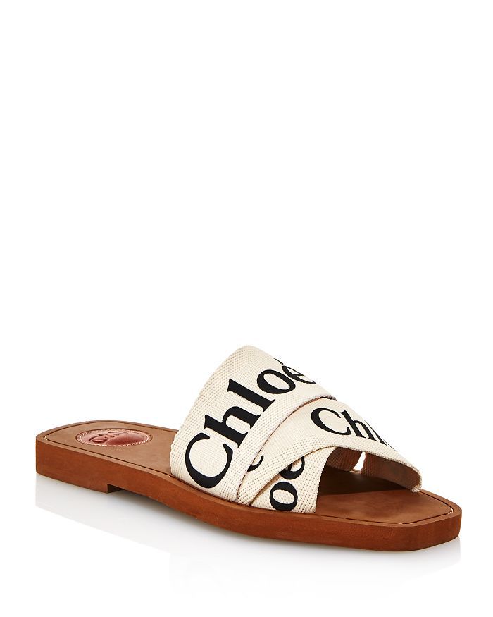 Chlo&eacute; Women's Woody Square Toe Logo Slide Sandals Back to Results -  Shoes - Bloomingdale'... | Bloomingdale's (US)
