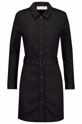 Iro Woman Ashley Belted Cotton-twill Dress Black Size 38 | The Outnet US