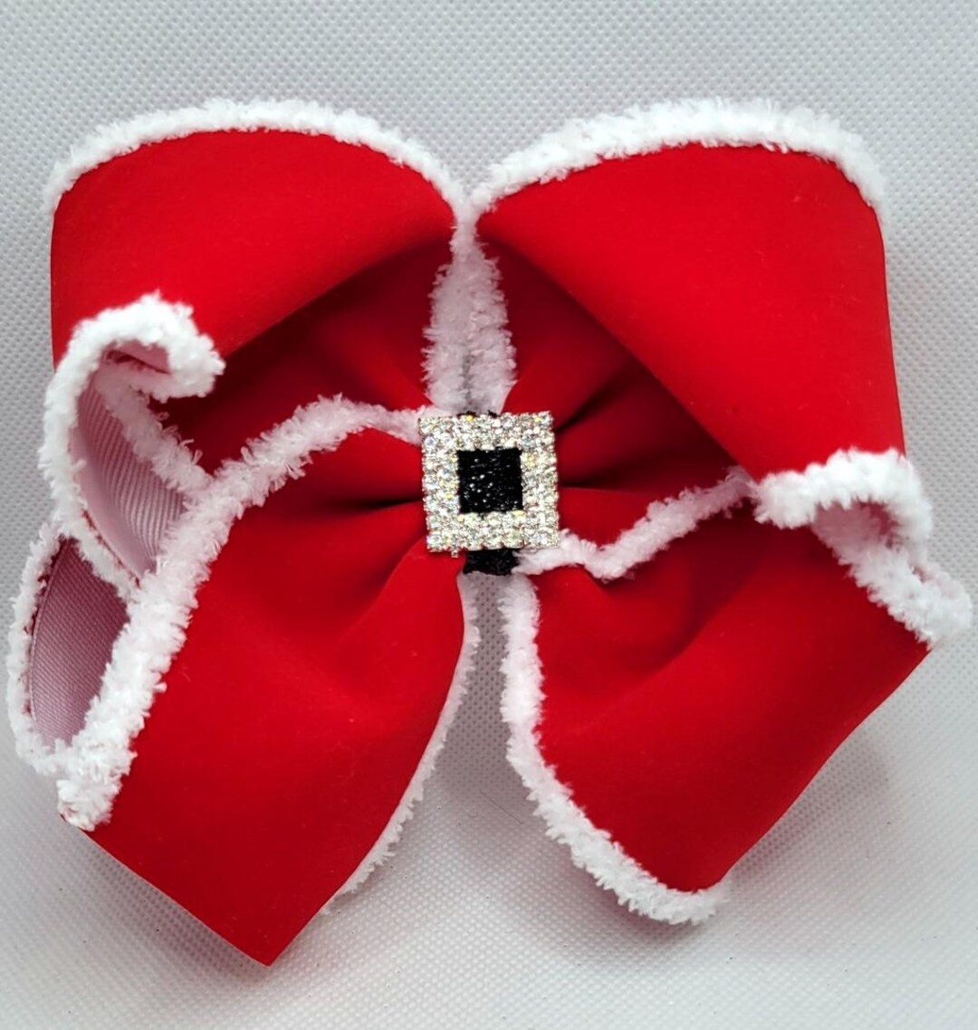 Red Velvet Santa Bow: Christmas Holiday Hair Clip | Etsy (US)