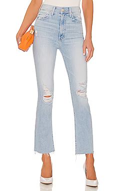 MOTHER High Waisted Rider Ankle Fray in Island Afterhours from Revolve.com | Revolve Clothing (Global)