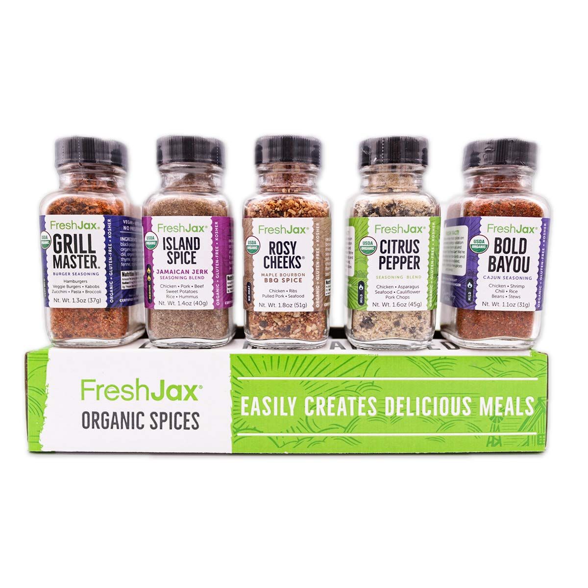 FreshJax Premium Gourmet Spices and Seasonings, Grill Accessories Gift Box, Organic All-Star Barb... | Amazon (US)