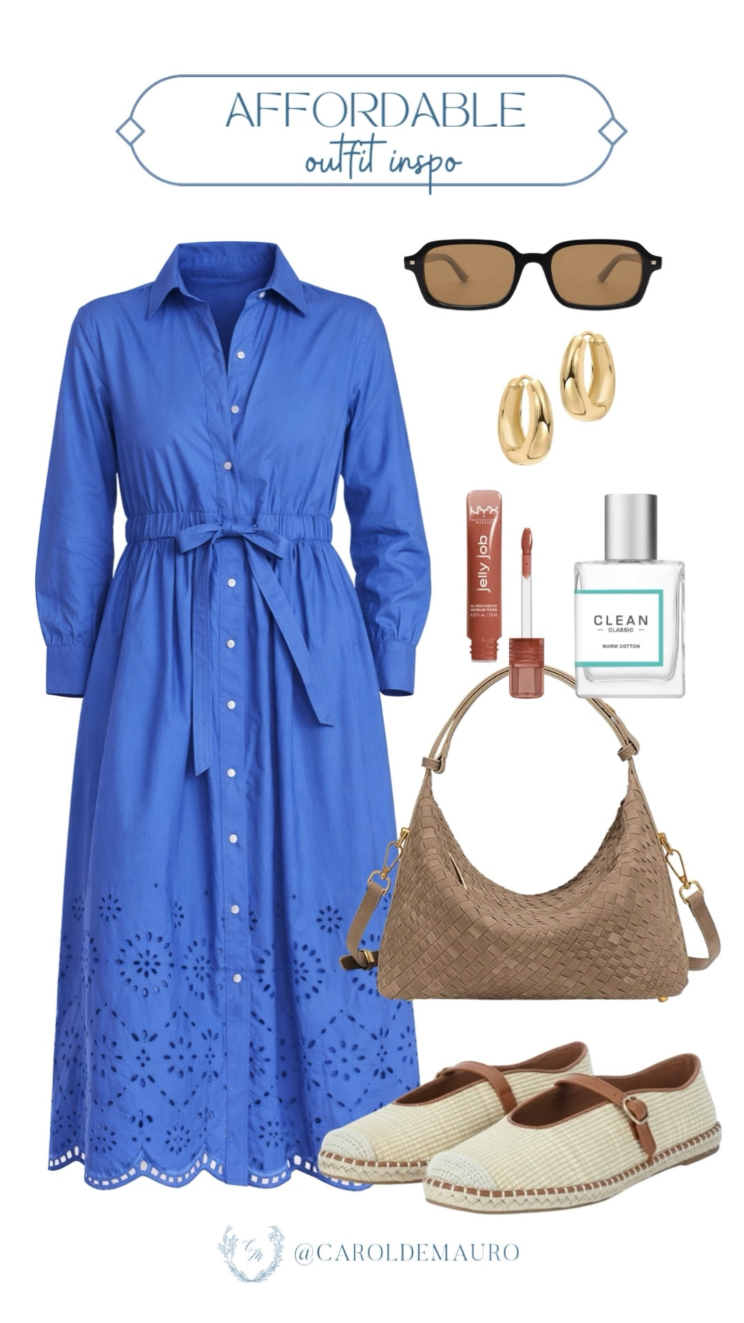 Obsessed with the scalloped hem and tie-waist detail on this stunning blue midi dress! The woven bag and Mary Jane-style flats add the perfect touch of texture for a relaxed, spring feel.

affordable style, outfit inspo, brunch date, spring fashion, seasonal look, coastal grandmother look, fashion accessories, vacation inspo

#LTKU #LTKSeasonal #LTKBeauty