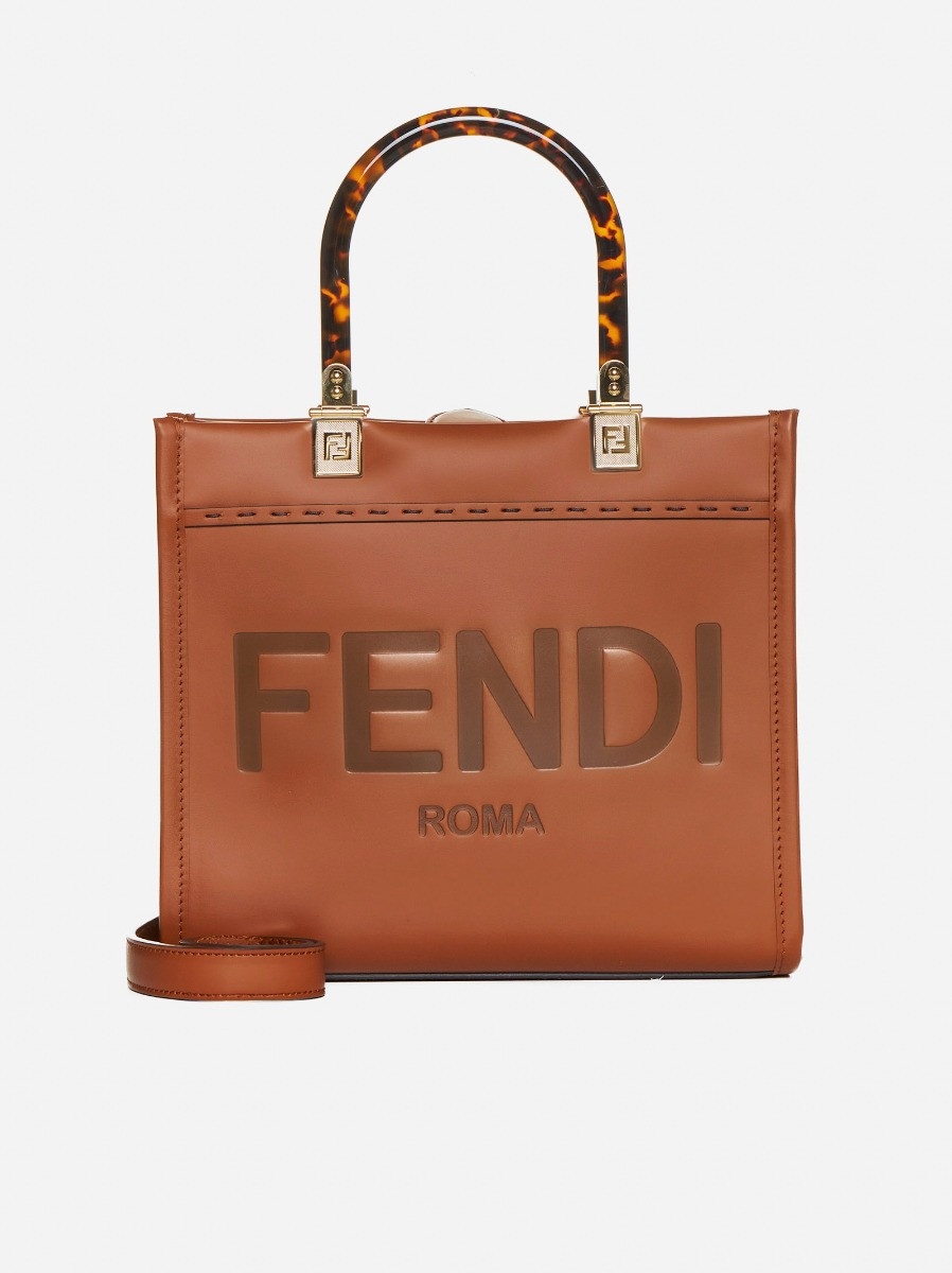 Fendi Sunshine leather small tote bag | D'ANIELLO BOUTIQUE