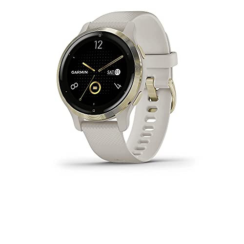 Garmin Venu 2S, Smaller-Sized GPS Smartwatch with Advanced Health Monitoring and Fitness Features, Light Gold Bezel with Tan Case and Silicone Band, (010-02429-01) (Renewed) | Amazon (US)