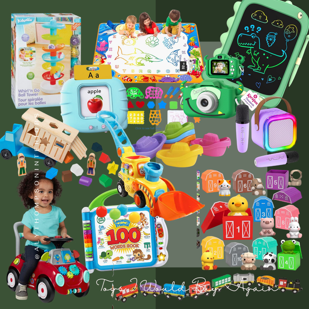 Gift Guide | Toys for Toddlers | Toys for Boys | Riding Toys | Educational Toys for Toddlers | Blocks | Wooden Trains | Karaoke Machine for Kids | Gifts I Would Buy Again 

 #LTKGiftGuide #LTKmomlife #LTKKids
