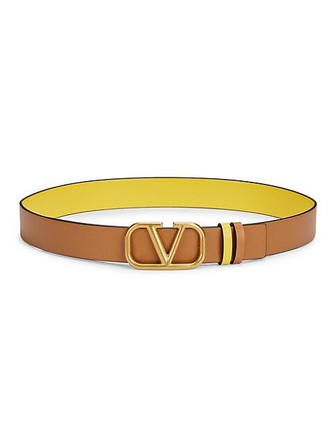 Reversible VLogo Leather Belt | Saks Fifth Avenue