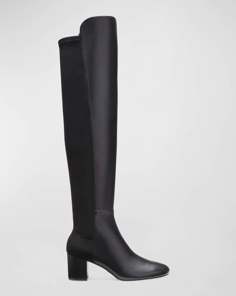 Stuart Weitzman 5050 Yuliana Leather Over-The-Knee Boots | Neiman Marcus