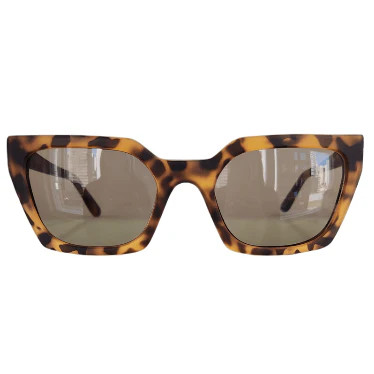 Classic Rectangular Turtle Print Sunglasses w/ Matte Effect | AC Brazil (US)