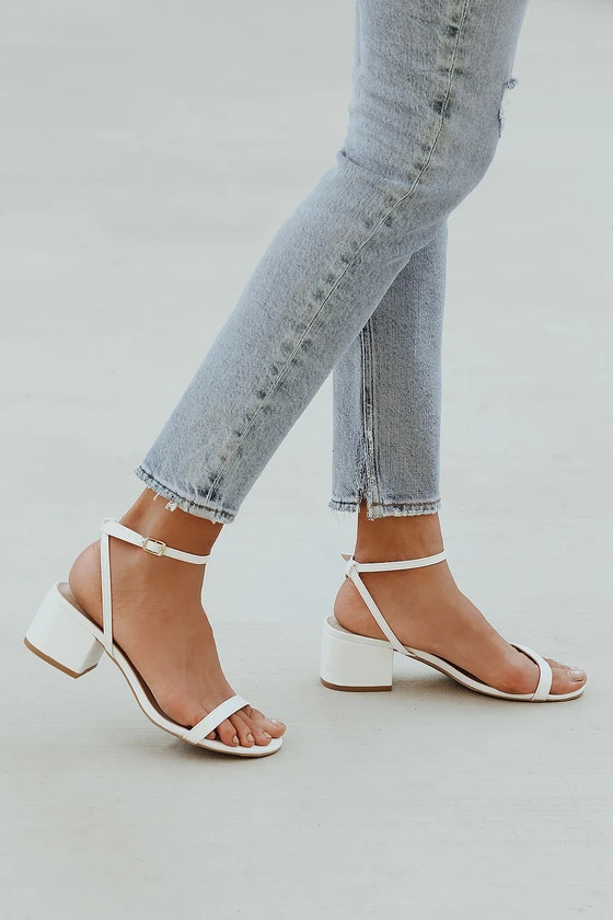 Julie White Ankle Strap Heels | Lulus