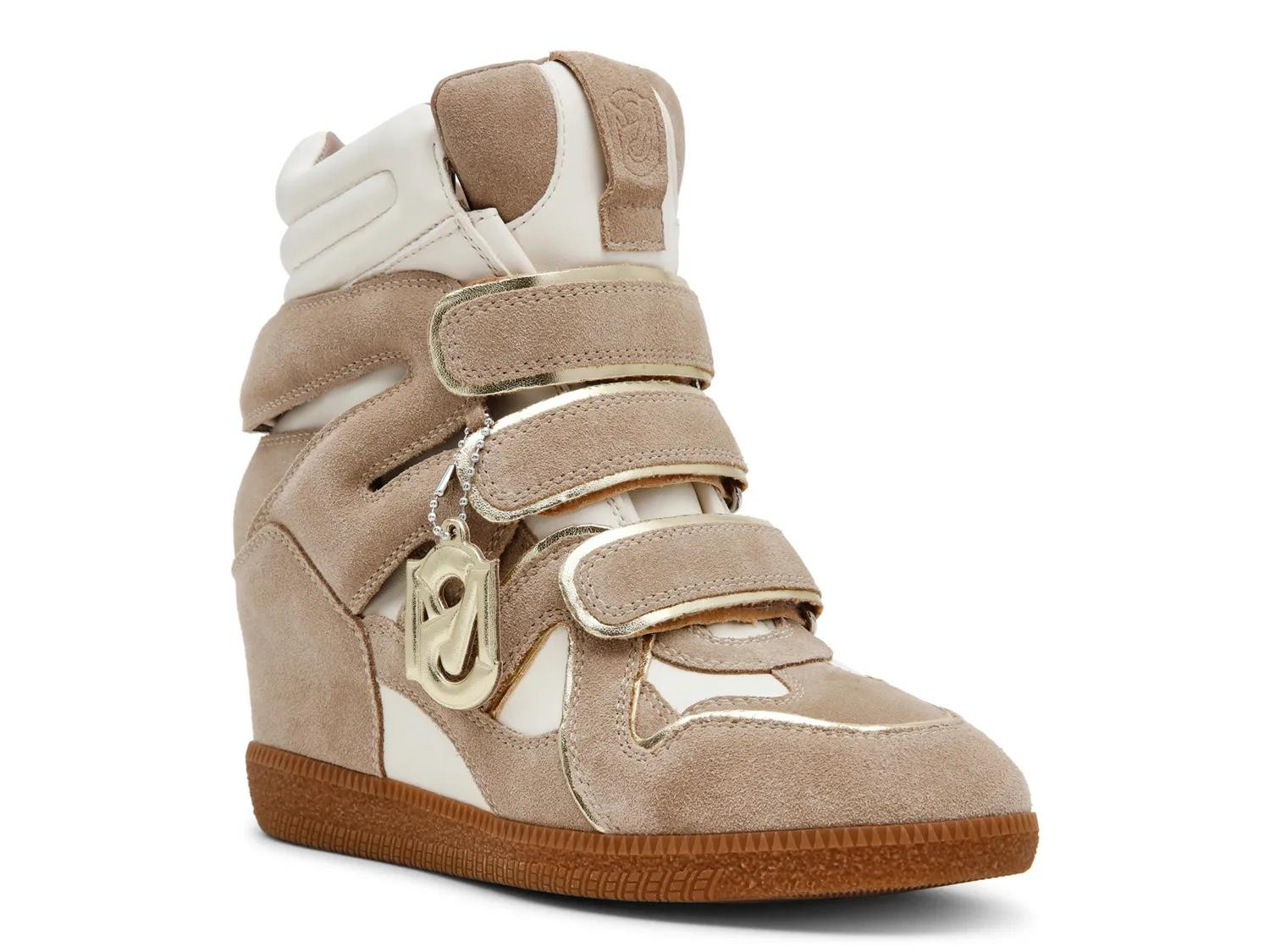Steve Madden Mavis Wedge Sneaker | Women's | Sand Suede | Size 8 | Sneakers | Wedge | DSW
