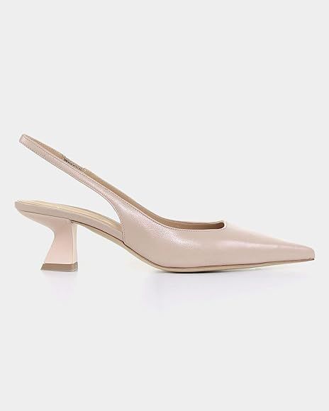 Amazon.com | gihubafuil Women's Low Kitten Heel Pumps Shoes Closed Pointed Toe Heels Casual Sling... | Amazon (US)