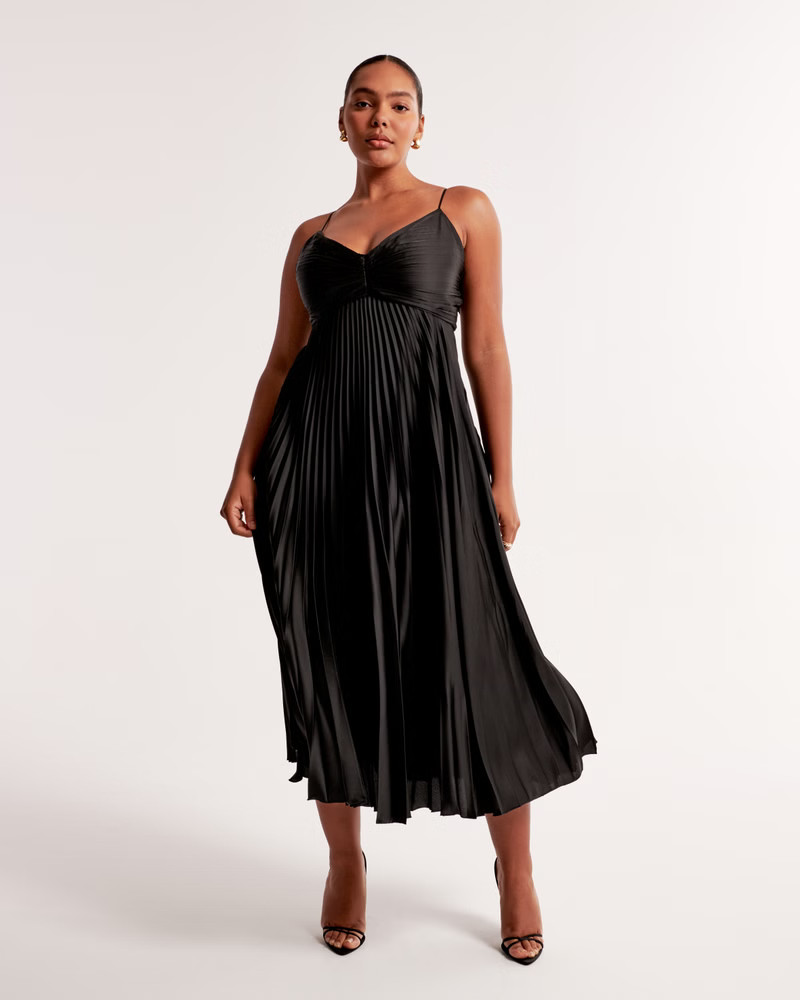The A&F Giselle Pleated Maxi Dress | Abercrombie & Fitch (US)
