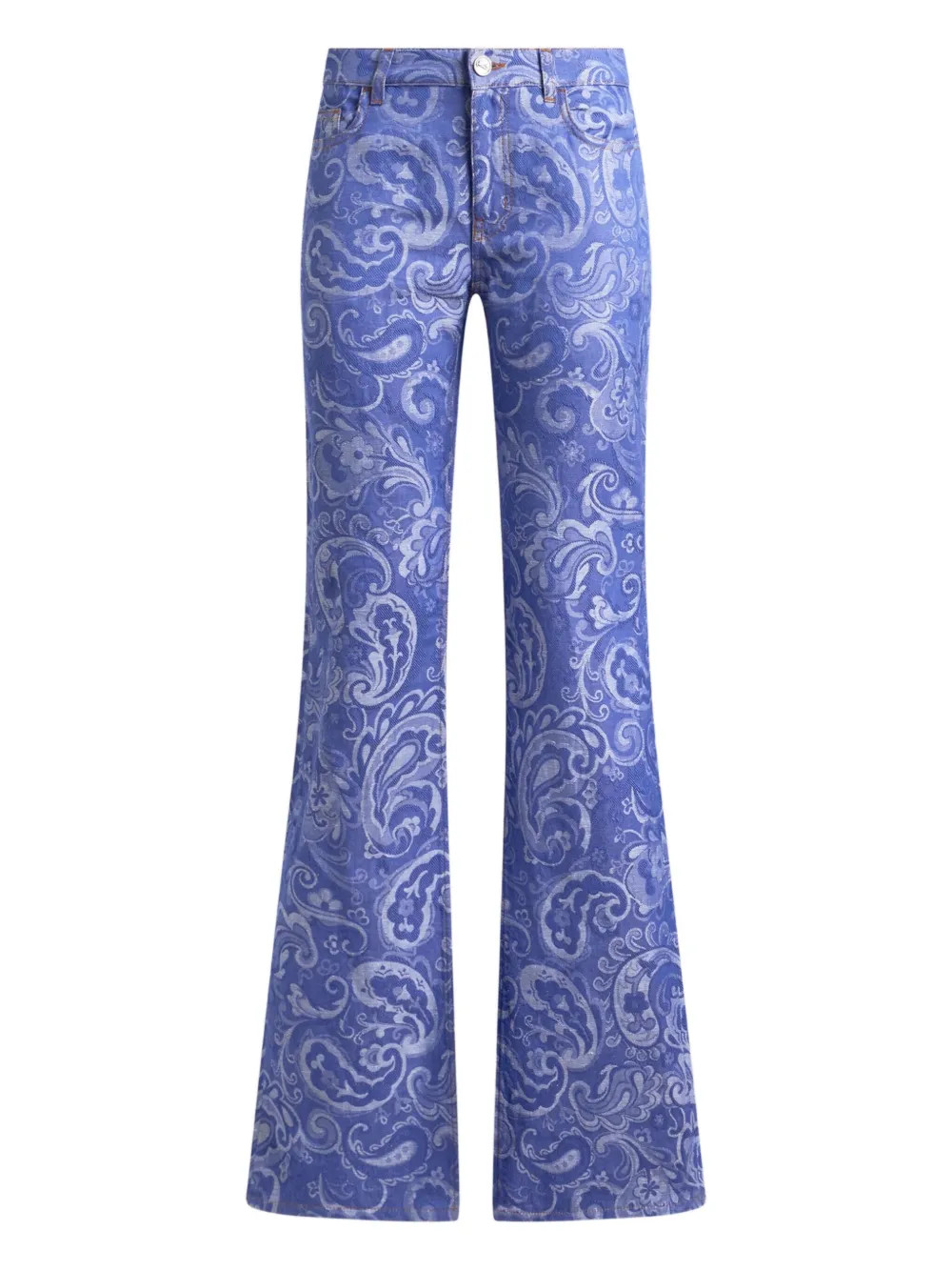 ETRO paisley-jacquard Flared Jeans | Blue | FARFETCH | Farfetch Global