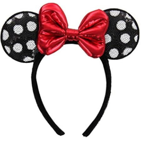 WLFY Mickey Mouse Minnie Mouse Sequin Ears Headbands Butterfly Glitter Hairband Girls Party Suppl... | Amazon (US)