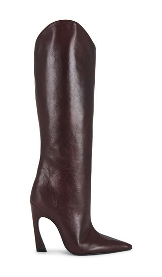 Schutz Maryann Up Curve Boot in Burgundy. - size 9.5 | Revolve Clothing (Global)