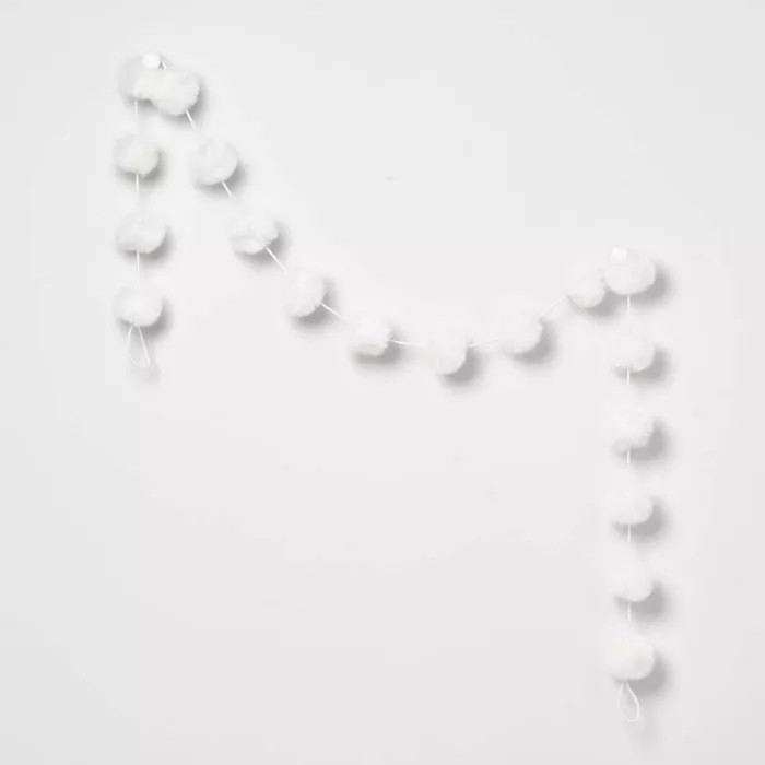 Faux Fur Balls Garland White - Wondershop™ | Target