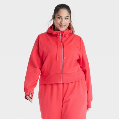 Women's Fleece Full Zip Hooded Sweatshirt - All In Motion™ | Target