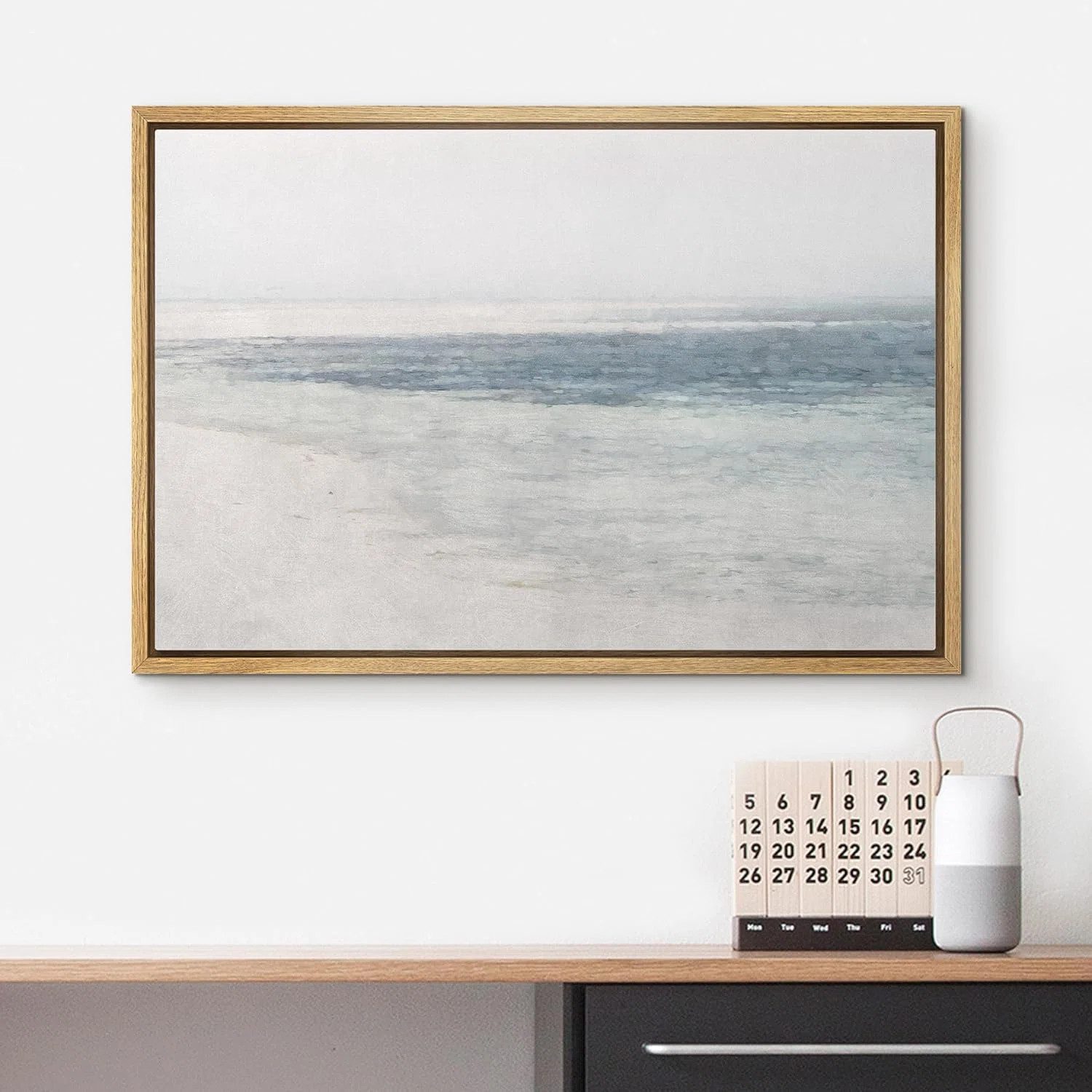 Coastal Beach " Misty Fog Ocean Wave Beach Nature "By IDEA4WALLFormat: Natural Floater Framed | S... | Wayfair North America