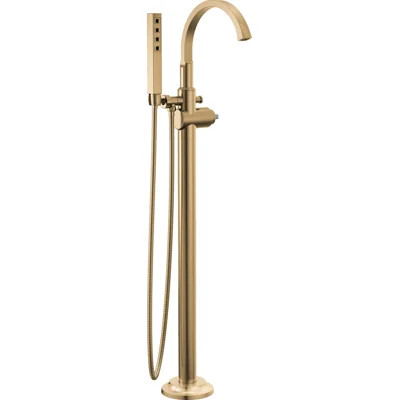 Tetra Freestanding Tub Filler with Hand Held Shower, Bathtub Faucet, Floor Mount Tub Faucet | Wayfair North America