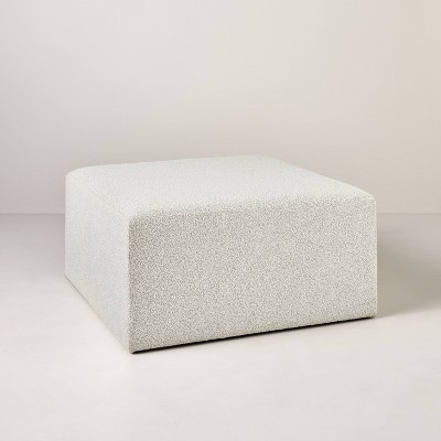 Boucle Upholstered Square Cocktail Ottoman - Oatmeal - Hearth & Hand™ with Magnolia: Textured F... | Target