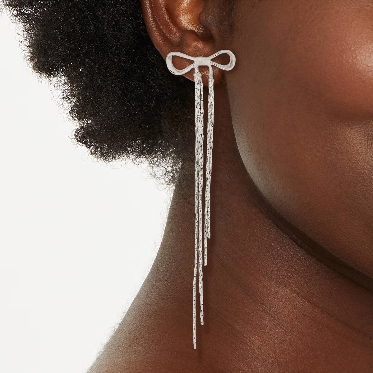 Statement Bow Linear Drop Earrings - Wild Fable™ Silver | Target