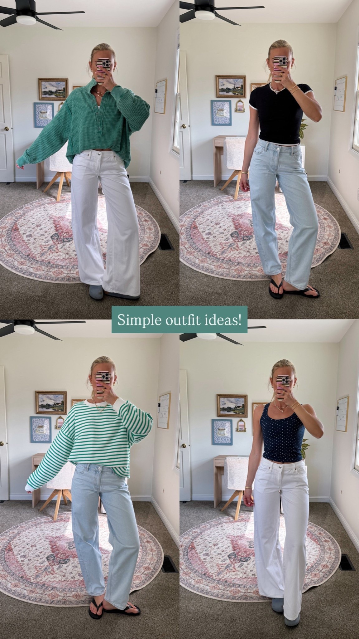 Simple spring outfit ideas from American Eagle 🌧️🌷 @AmericanEagle Use Code lilyAE25 for 25% off site wide- valid from 3/28-3/30, US online only, stackable! Exclusions: clearance, 3rd party, giftcards, Aerie #AEpartner #AEjeans 
