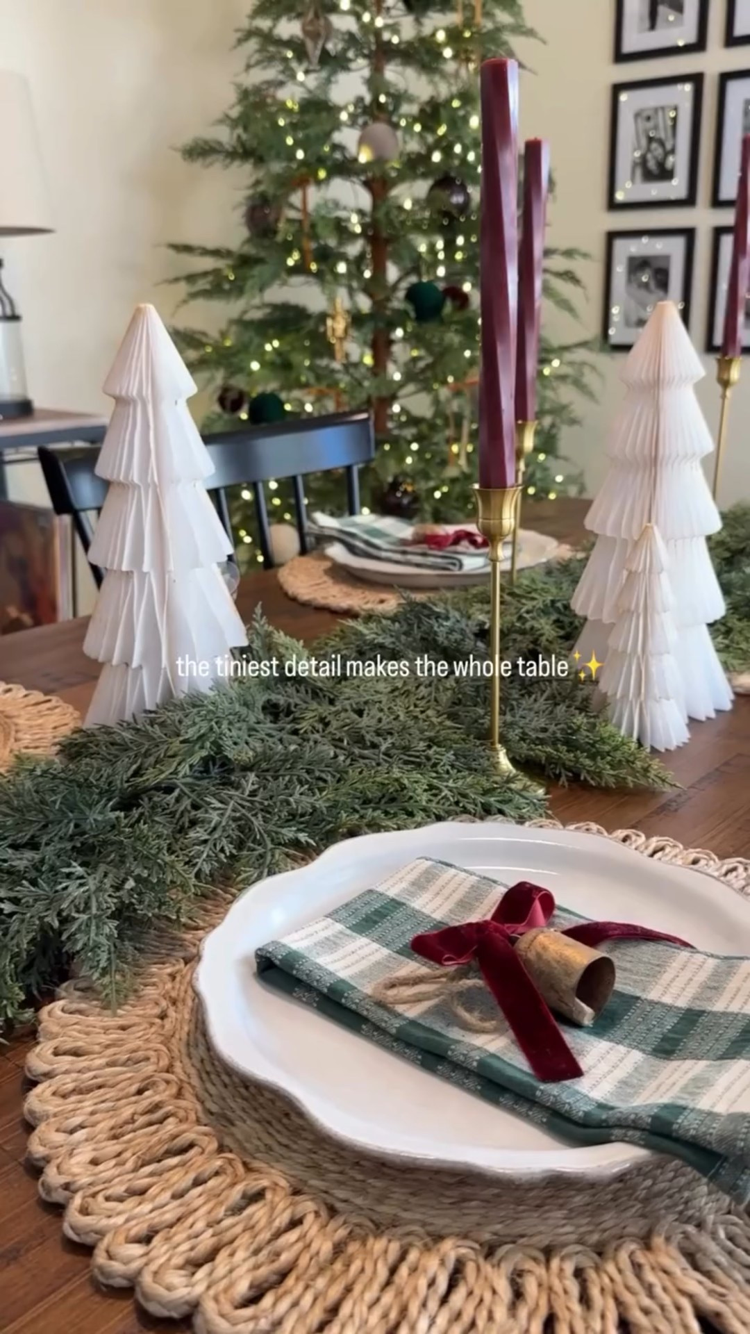 The final touch to my Christmas table✨

I added a rustic gold bell and tied a red bow around it — the sweetest little detail to finish the place setting. Both are from Amazon and they brought the whole dining table together in the coziest way. 🎄🤎

#LTKHome #LTKHoliday #LTKSeasonal